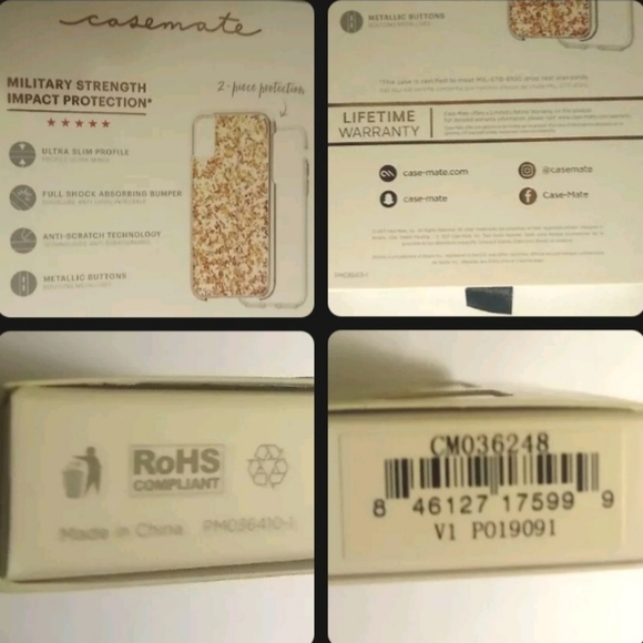 2/$15 Case-Mate Karat Rose Gold Hard Case for iPhone X/Xs - Rose Gold New in Box - Picture 4 of 5